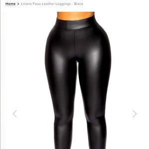 Liliana Faux Leather Leggings - Black